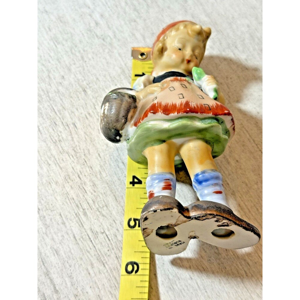 Vintage Occupied Japan Hand Painted Girl w/ Dads Oversized Figurine Mid Century - Picture 9 of 10